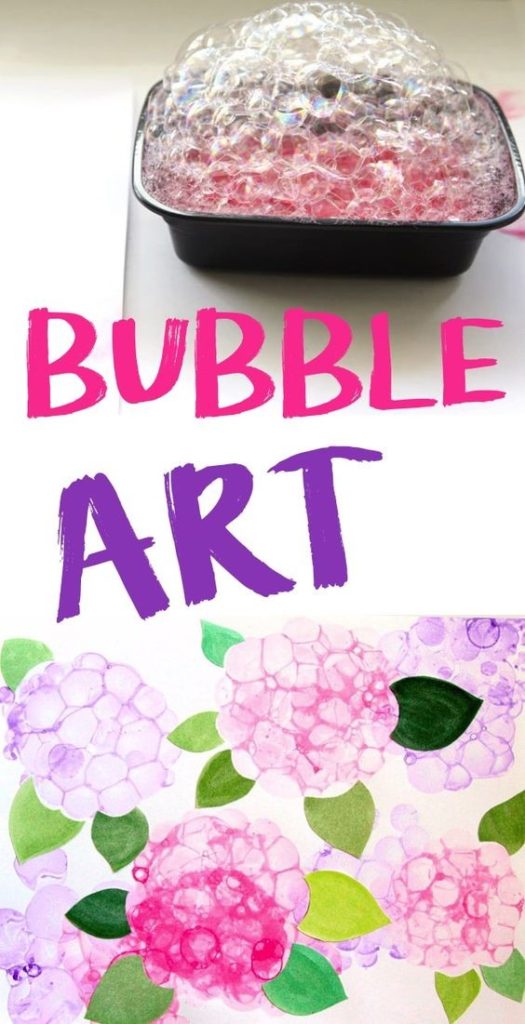 Image of the art that will be created using this technique. Some good craft ideas for your little ones - today Gigi & Friends are doing bubble art.